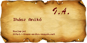 Ihász Anikó névjegykártya